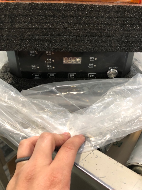 Photo 1 of Creality Wash and Cure Station UW-01 2 in 1 Machine for Creality Resin 3D Printer UV Curing Rotary Box Bucket for LCD/DLP/SLA Washing Size 7.48x6.06x7.87 inches