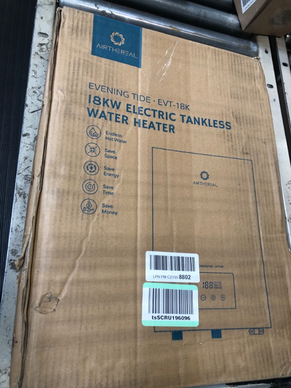 Photo 2 of Airthereal Electric Tankless Water Heater 18kW, 240Volts - Endless On-Demand Hot Water - Self Modulates to Save Energy Use - Small Enough to Install Anywhere - for 2 Showers, Evening Tide series