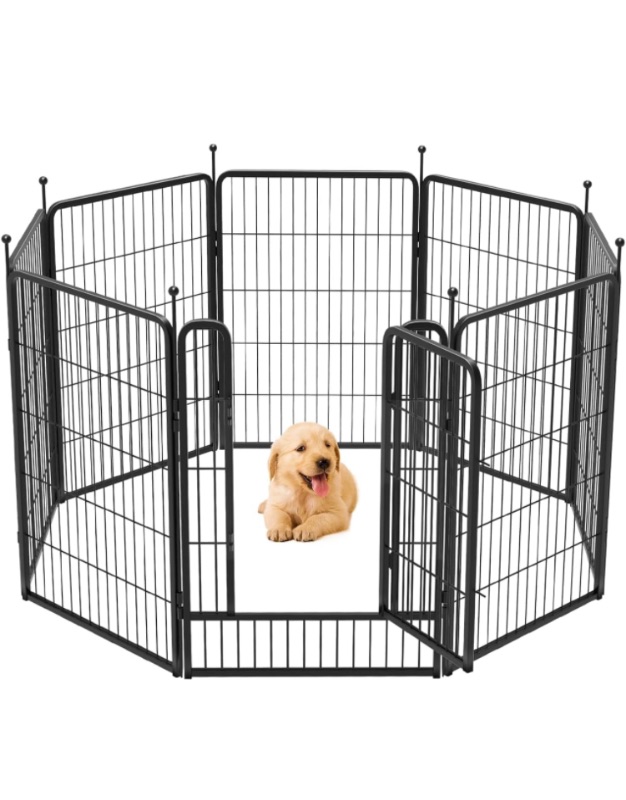 Photo 1 of FXW Rollick Dog Playpen Designed for Camping, Yard, 40" Height for Small/Medium Dogs, 8 Panels