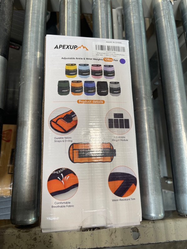 Photo 1 of APEXUP Adjustable Ankle Weights for Women and Men, Modularized Leg Weight Straps for Yoga, Walking, Running, Aerobics, Gym 2-10 lbs Purple