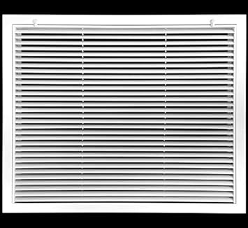 Photo 1 of 30" X 25" Aluminum Return Filter Grille - Easy Airflow - Linear Bar Grilles outer rail 26.5in x 32.5 in 