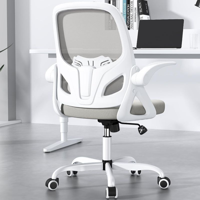 Photo 1 of Kensaker Office Desk Chair with Lumbar Support, Ergonomic Mesh Office Chair with Wheels and Flip-up Armrests, Adjustable Height Swivel Computer Chair for Home and Office
