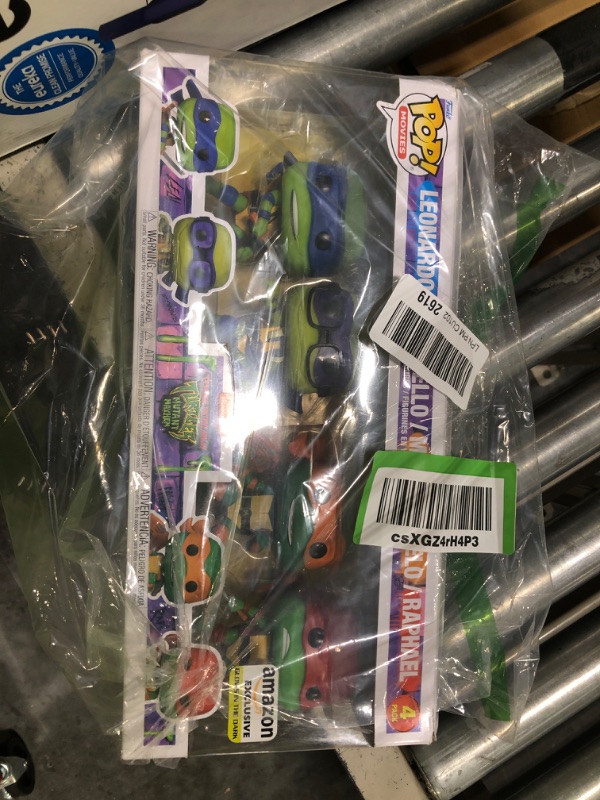 Photo 1 of Funko Pop! Movies: Teenage Mutant Ninja Turtles: Mutant Mayhem - Ninja Turtles 4-Pack (Glow in The Dark), Amazon Exclusive