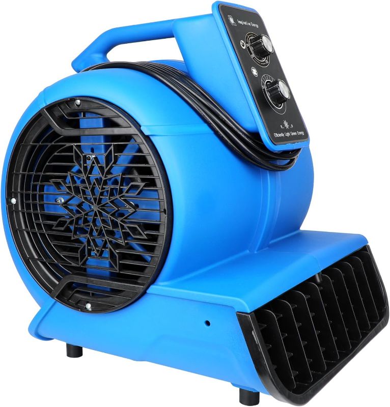 Photo 1 of Air Mover Blower Fan, 1/2 HP 2600 CFM Floor Drying Fan, Carpet Dryer with 3 Drying Positions & 3 Speeds, ETL/CETL Certified for Fast Drying and Air Circulation