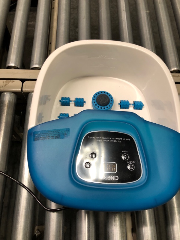 Photo 1 of CINERY Foot Spa Bath Massager with Heat, Bubbles, Vibration and Pedicure Foot Spa with 16 Rollers for Feet Stress Relief, Foot Soaker with Mini Acupressure Massage Points & Temperature Control