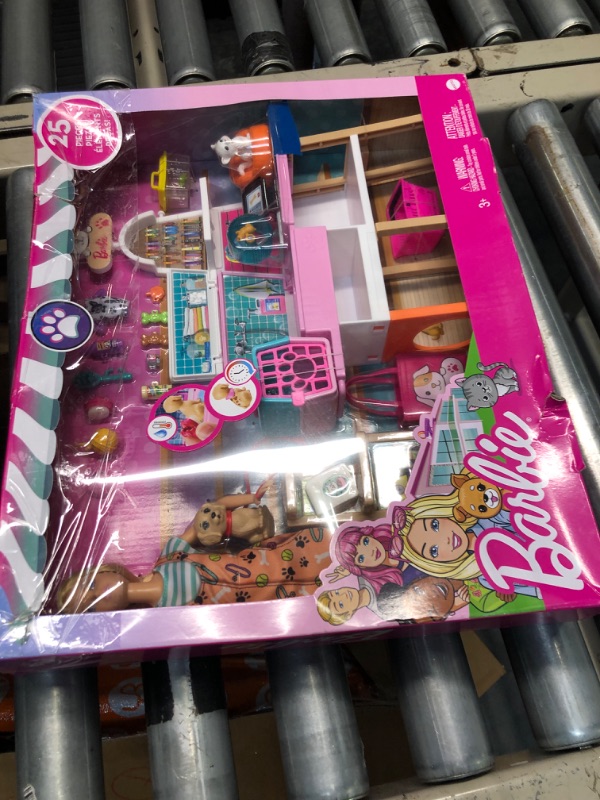 Photo 1 of Barbie Doll (11.5-in Blonde) and Pet Boutique Playset with 4 Pets, Color-Change Grooming Feature and Accessories, Great Gift for 3 to 7 Year Olds