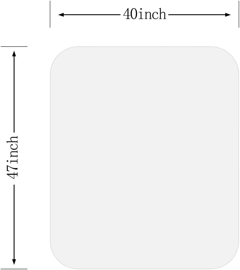 Photo 3 of [UpgradedVersion] Crystal Clear 1/5" Thick 47" x 40" Heavy Duty Hard Chair Mat, Can be Used on Carpet or Hard Floor