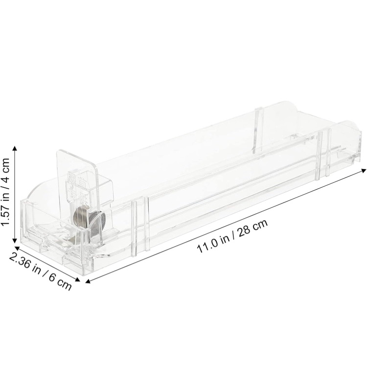 Photo 1 of iplusmile Cigarette Display Holder- 4Pack Automatic Cigarette Pusher Tray Clear Display Stand Cigarette Display Case Pusher Rack Matchbook Holder Divider for Store Retail 28CM