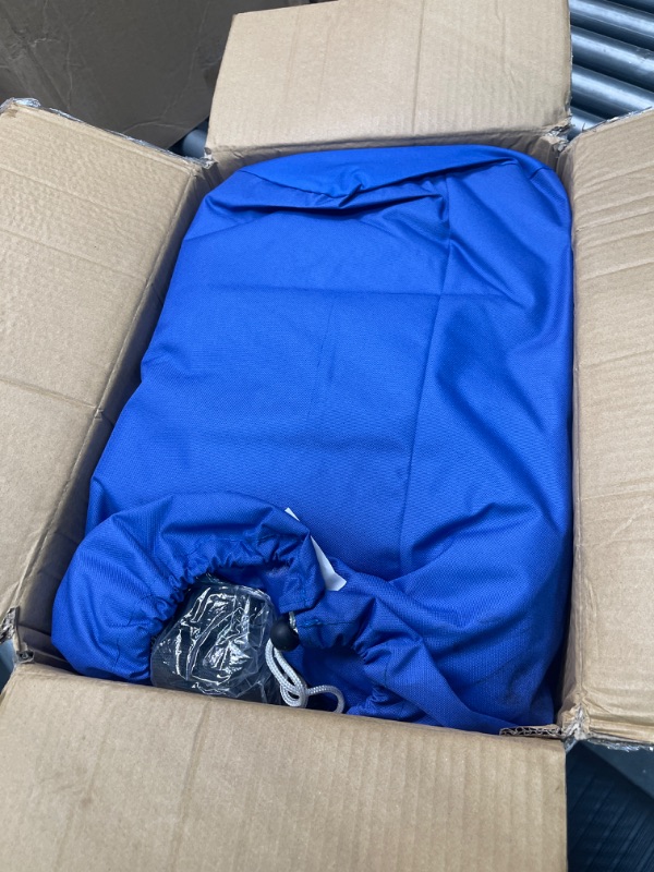 Photo 3 of MSC Heavy Duty 600D Marine Grade Polyester Canvas Trailerable Waterproof Boat Cover,Fits V-Hull,Tri-Hull, Runabout Boat Cover (Model I - Length 24'-26' Beam Width: up to 108", Pacific Blue) Model I - Length 24'-26' Beam Width: up to 108" Pacific Blue