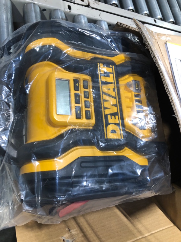 Photo 3 of DEWALT DXAEPS14 1600 Peak Battery Amp 12V Automotive Jump Starter/Power Station with 500 Watt AC Power Inverter, 120 PSI Digital Compressor, and USB Power , Yellow