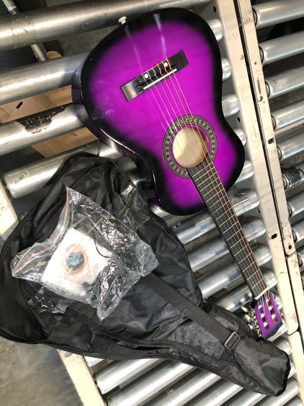 Photo 3 of 30" Wood Classical Guitar with Case and Accessories for Kids/Girls/Boys/Beginners (Purple Gradient)