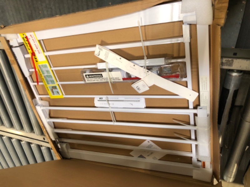 Photo 1 of Mom's Choice Awards Winner-Cumbor 29.7"-40.6" Baby Gate for Stairs, Dog Gate for Doorways, Pressure Mounted Self Closing Pet Gates for Dogs Indoor, Durable Safety Child Gate with Easy Walk Thru Door