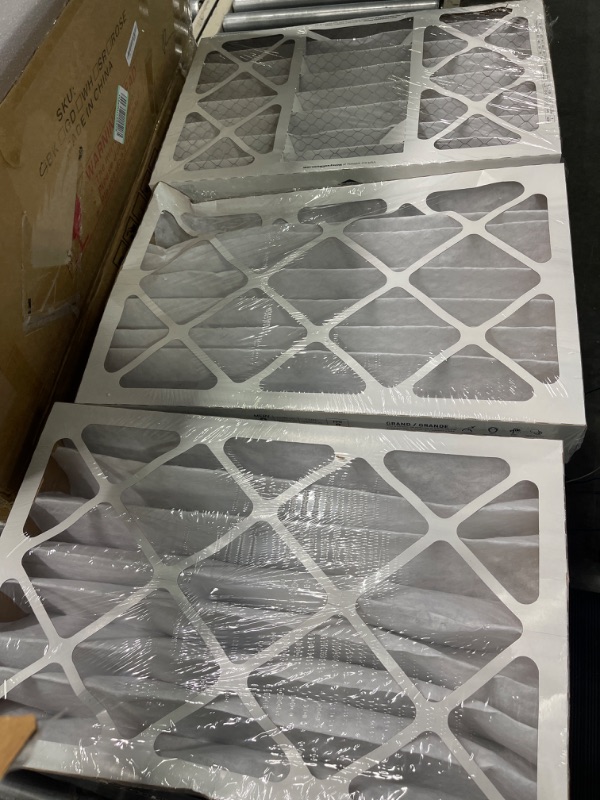 Photo 2 of  16x25x4 Air Filter MERV 8 Dust Defense (3-Pack), Pleated HVAC AC Furnace Air Filters Replacement (Actual Size: 15.38 x 24.38 x 3.63 Inches)