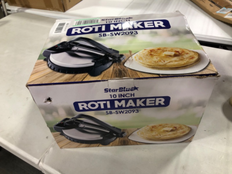 Photo 1 of 10inch Roti Maker by StarBlue with FREE Roti Warmer - The automatic Stainless Steel Non-Stick Electric machine to make Indian style Chapati, Tortilla, Roti AC 110V 50/60Hz 1200W