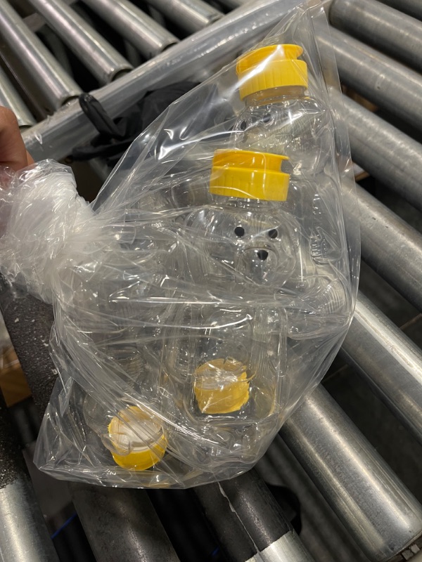 Photo 1 of 8 Oz Plastic Bear Honey Bottle Jars Refillable Squeeze Bottles with Flip Top Lid Empty Drinking Bottles for Storing and Dispensing Set Of 4