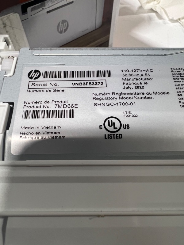 Photo 1 of HP LaserJet M110we Wireless Black and White Printer with HP+ and Bonus 6 Months Instant Ink (7MD66E) New Version: HP+, M110we