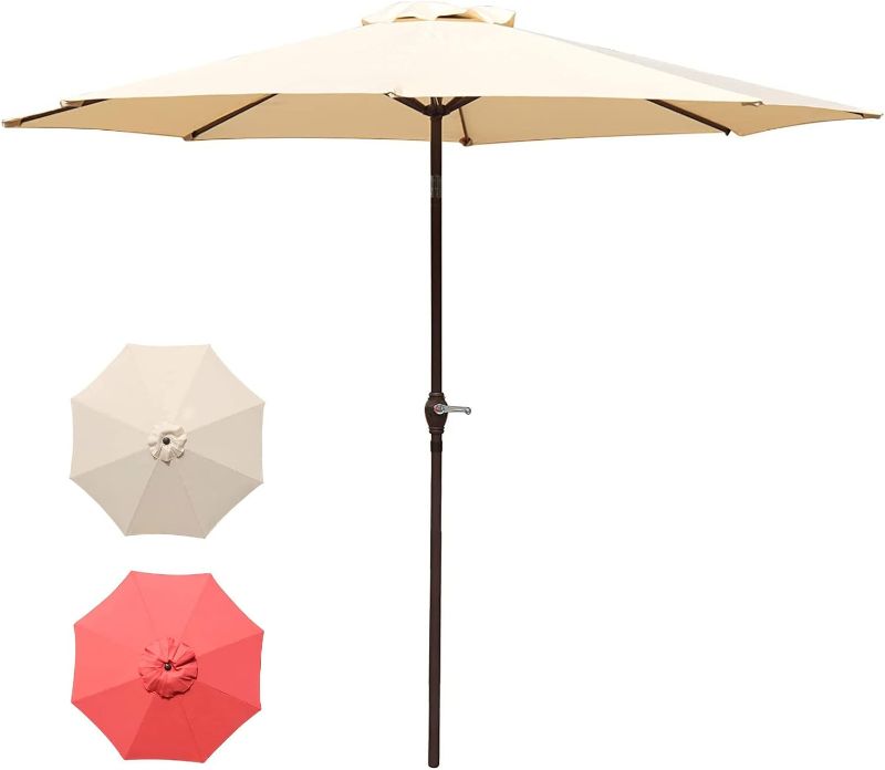 Photo 1 of  Patio Umbrella Outdoor Table Umbrella, Table Umbrella with Ventilation and 5 Years Non-Fading Top PS055Beige(Beige)
Praslina 9'