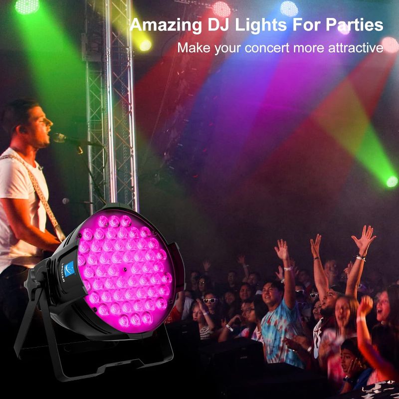 Photo 1 of ***ONLY HAS 1*** Big Dipper DJ Stage Par Lights Upgraded 200W 54 LED RDM & DMX Sound Activated Party Lights RGB Uplights Disco Spotlight Wash Uplighting for Events, Club, Church, Wedding, Gigs, Theatre, 