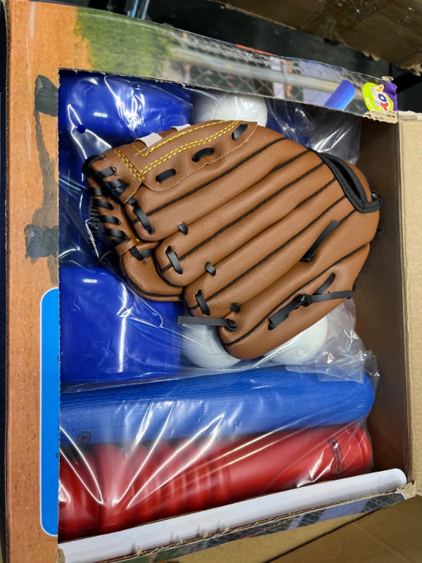 Photo 2 of TOY Life - T-Ball Sets for Kids 3-5 - Tee Ball Set - Tball Set for Kids 5-8 - Toddler Baseball Toys Tball T Ball Bat Tee Ball Outdoor Toddler Toys 6 T-Balls and Toddler Glove Toddler Bat