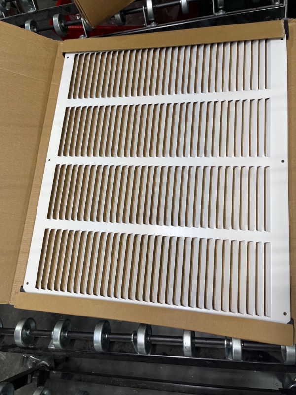 Photo 3 of 20"W x 16"H Steel Return Air Grilles - Sidewall and Cieling - HVAC Duct Cover - White [Outer Dimensions: 21.75"w x 17.75"h]