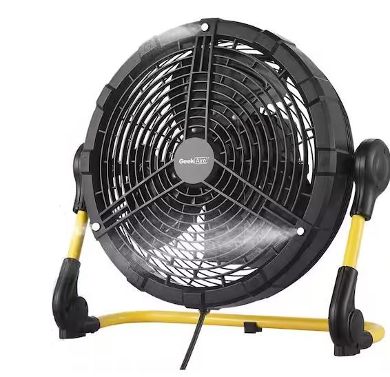 Photo 1 of ***SOLD FOR PARTS ONLY*** Geek Aire CF100M Cordless 12 inch Outdoor High-Velocity Floor Fan - Misting Feature