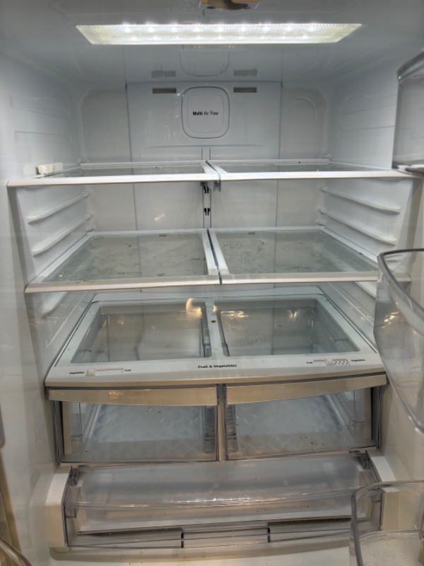 Photo 11 of 33 in. W 25 cu. ft. French Door Refrigerator in Stainless Steel
