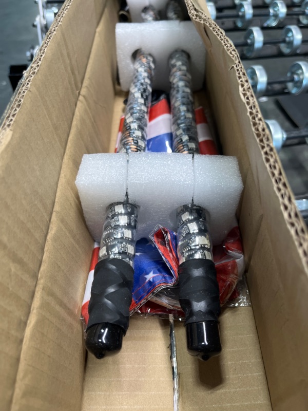 Photo 1 of 2pcs 3ft LED Whip Lights with Remote Control 360 ° RGB Color Spiral Off-Road Whip Lights, Suitable for UTV, ATV, Off-Road, Truck, Sand Truck, RZR, Can-am, Boat, Motorcycle (3ft)