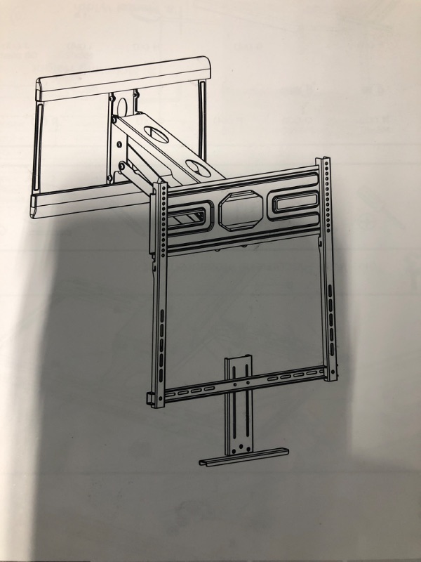 Photo 3 of Monoprice Spring Assisted Above Fireplace Mantel Pull-Down Full-Motion TV Wall Mount for TVs 43in to 70in, Weight Capacity 28.6lbs to 72.6lbs, VESA up to 600x400, Height Adjustable Manual