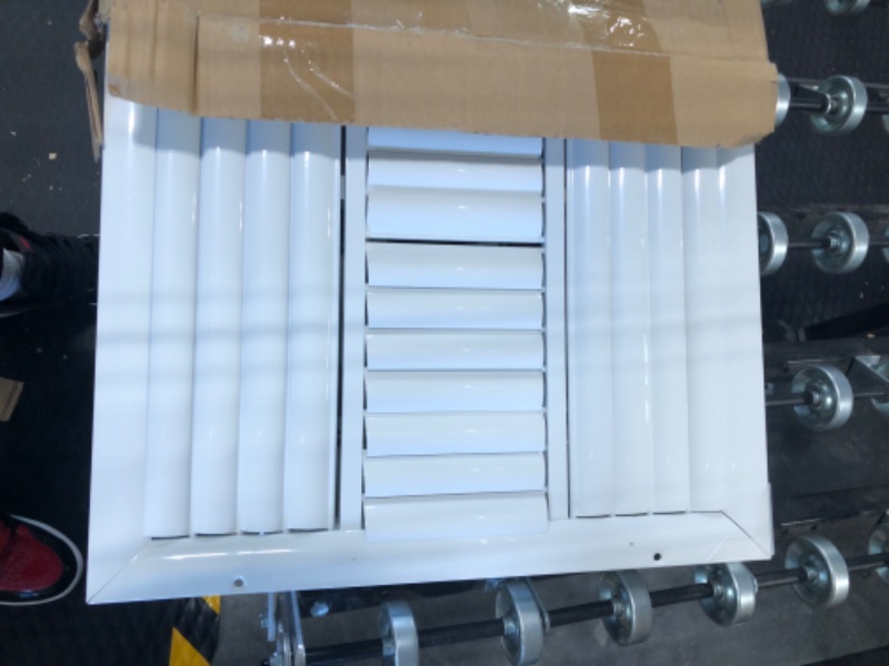 Photo 2 of 14" w X 14" h 4-Way Aluminum Curved Blade Adjustable Air Supply HVAC Diffuser - Full Control Vertical/Horizontal Airflow Direction - Vent Duct Cover [Outer Dimensions: 15.65" w X 15.65" h] 14x14