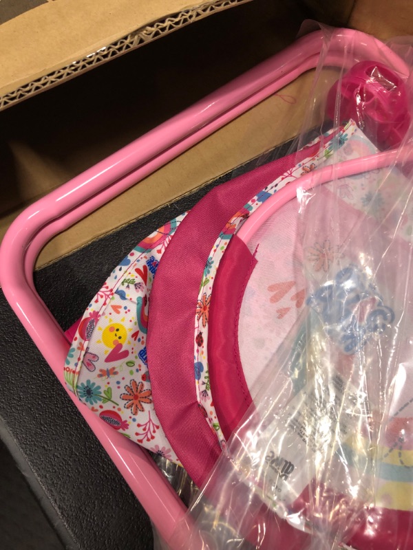 Photo 1 of Baby Alive 509 Crew Doll High Chair Set - Pink & Rainbow - 6 Pieces, Fits Dolls Up to 24", Highchair w/Front Feeding Tray & 5 Feeding Accessories, Pretend Play for Kids Ages 3+