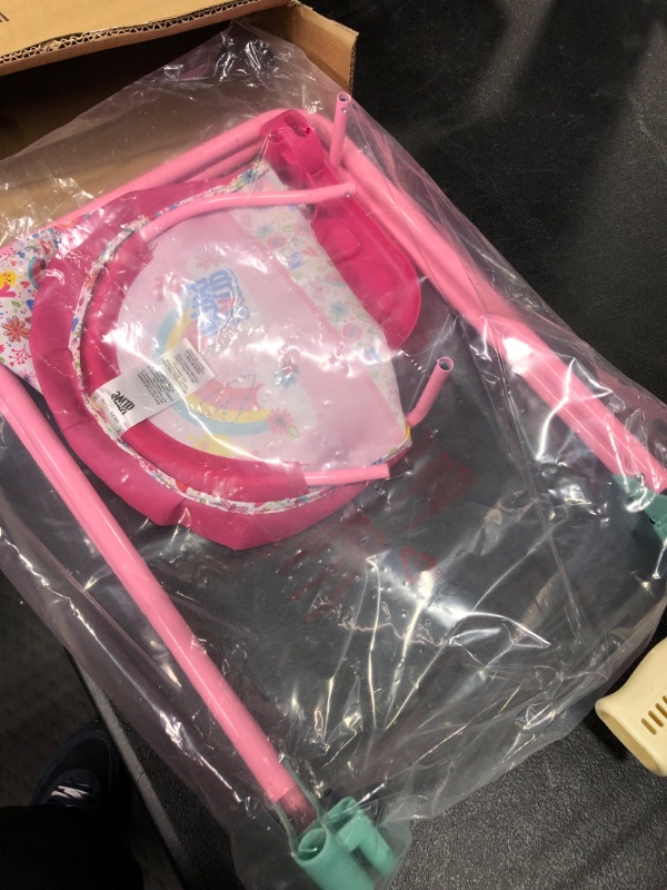 Photo 1 of Baby Alive 509 Crew Doll High Chair Set - Pink & Rainbow - 6 Pieces, Fits Dolls Up to 24", Highchair w/Front Feeding Tray & 5 Feeding Accessories, Pretend Play for Kids Ages 3+
