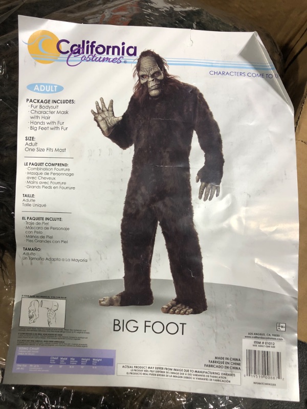 Photo 3 of Adult Big Foot Costume Standard Brown