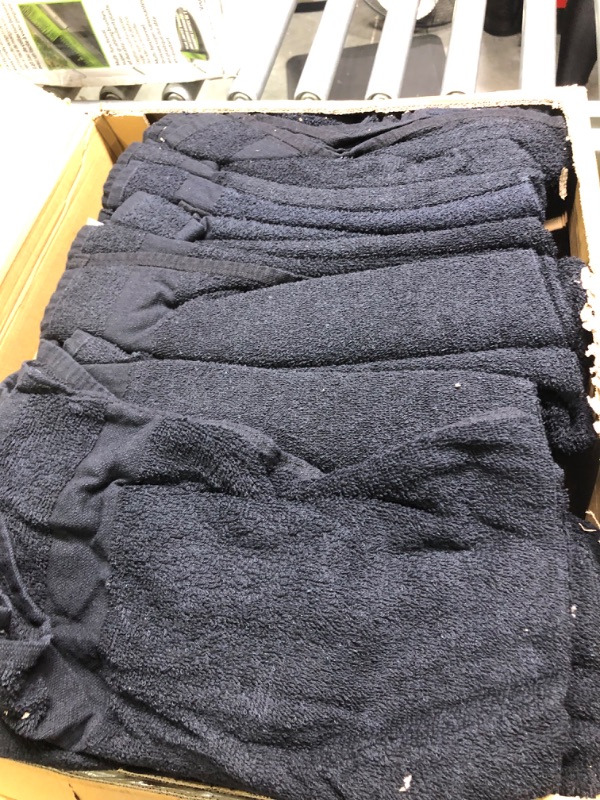 Photo 3 of ZOYER Cotton Salon Towels - Gym Towel - Hand Towel - (24-Pack, Black) Not Bleach Proof -16 inches x 27 inches - Ring Spun-Cotton, Maximum Softness and Absorbency, Easy Care.