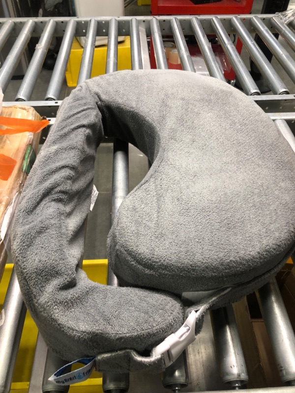 Photo 1 of My Brest Friend Deluxe Nursing Pillow for Breastfeeding & Bottle Feeding, Enhanced Posture Support, Double Straps & Removable Extra Soft Slipcover, Evening Grey Deluxe Evening Grey