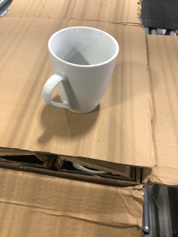 Photo 3 of AmazonCommercial 10-Piece Porcelain, 12 Oz. Coffee Mug Set, White 12oz(370cc) Coffe Mug Coupe