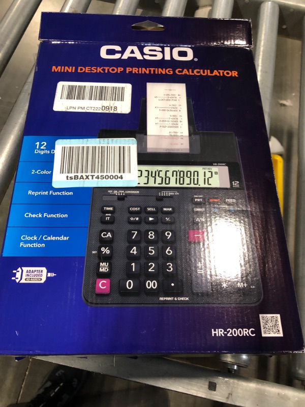 Photo 2 of Casio HR-200RC Printing Calculator