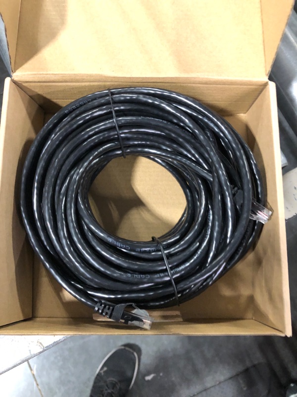 Photo 1 of Amazon Basics RJ45 Cat-6 Gigabit Ethernet Patch Internet Cable - 50 Foot 1-Pack 50 Feet