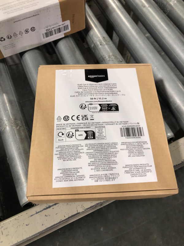 Photo 1 of Amazon Basics RJ45 Cat-6 Gigabit Ethernet Patch Internet Cable - 50 Foot 1-Pack 50 Feet