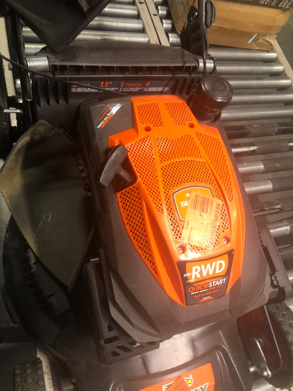 Photo 1 of 22 in. 201 cc SELECT PACE 6 Speed CVT High Wheel RWD 3-in-1 Gas Walk Behind Self Propelled Lawn Mower

