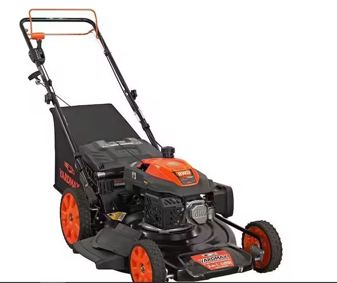 Photo 1 of 22 in. 201 cc SELECT PACE 6 Speed CVT High Wheel RWD 3-in-1 Gas Walk Behind Self Propelled Lawn Mower
