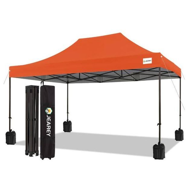 Photo 1 of 
10 ft. x 15 ft. Pop Up Canopy Tent Instant Outddor Canopy in Orange