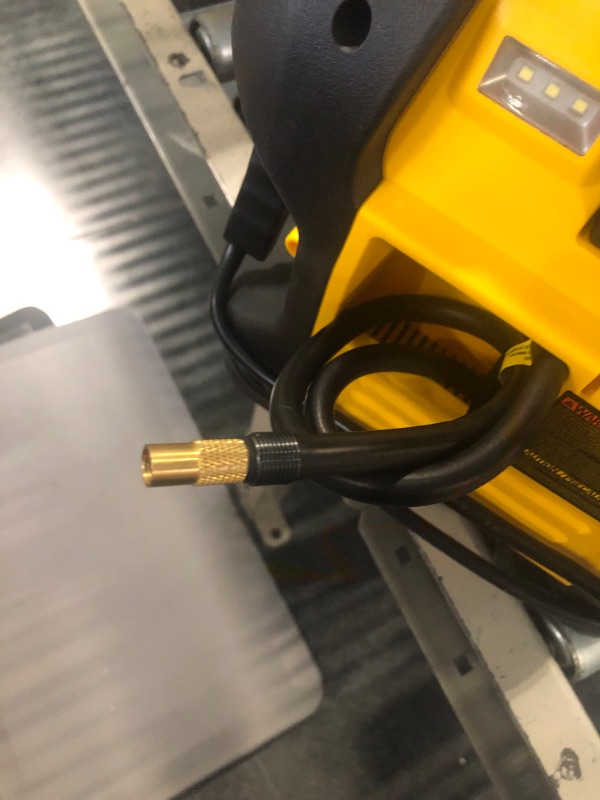 Photo 1 of DEWALT DXAEJ14 Digital Portable Power Station Jump Starter: 1400 Peak/700 Instant Amps, 120 PSI Digital Air Compressor, 3.1A USB Ports, Battery Clamps , Yellow