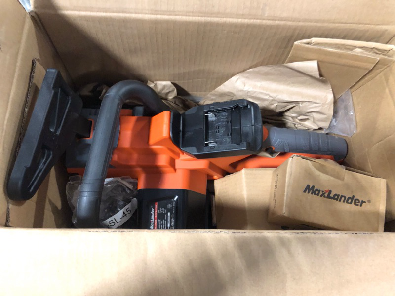 Photo 1 of 12-Inch Cordless Battery Operated Chainsaw with 1x4.0Ah Battery&Charger, MAXLANDER 20V Electric Chainsaw with Auto-Tension & Auto-Lubrication, Lightweight Handheld Chainsaw for Wood Cutting & Trimming
