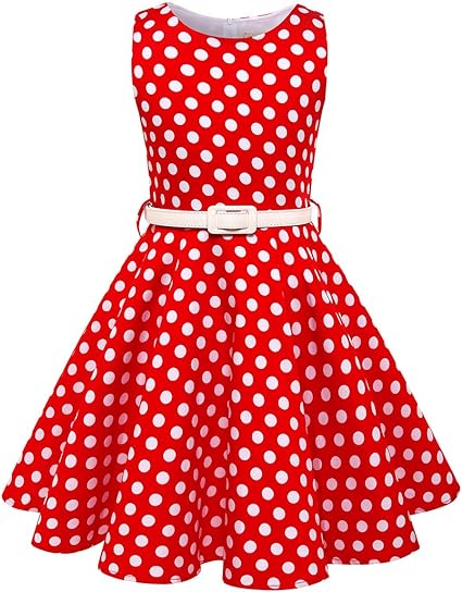 Photo 1 of HB HBB MAGIC Girls Vintage Dress 50s Retro Twirling Special Occasion Dresses Size 6-14 Sleeveless Kids Dress
