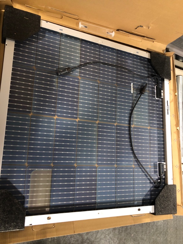 Photo 5 of Renogy Solar Panel 100 Watt 12 Volt, High-Efficiency Monocrystalline PV Module Power Charger for RV Marine Rooftop Farm Battery and Other Off-Grid Applications,