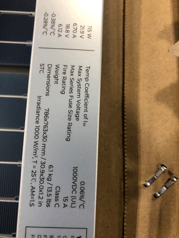 Photo 4 of Renogy Solar Panel 100 Watt 12 Volt, High-Efficiency Monocrystalline PV Module Power Charger for RV Marine Rooftop Farm Battery and Other Off-Grid Applications,