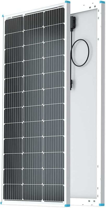 Photo 1 of Renogy Solar Panel 100 Watt 12 Volt, High-Efficiency Monocrystalline PV Module Power Charger for RV Marine Rooftop Farm Battery and Other Off-Grid Applications,