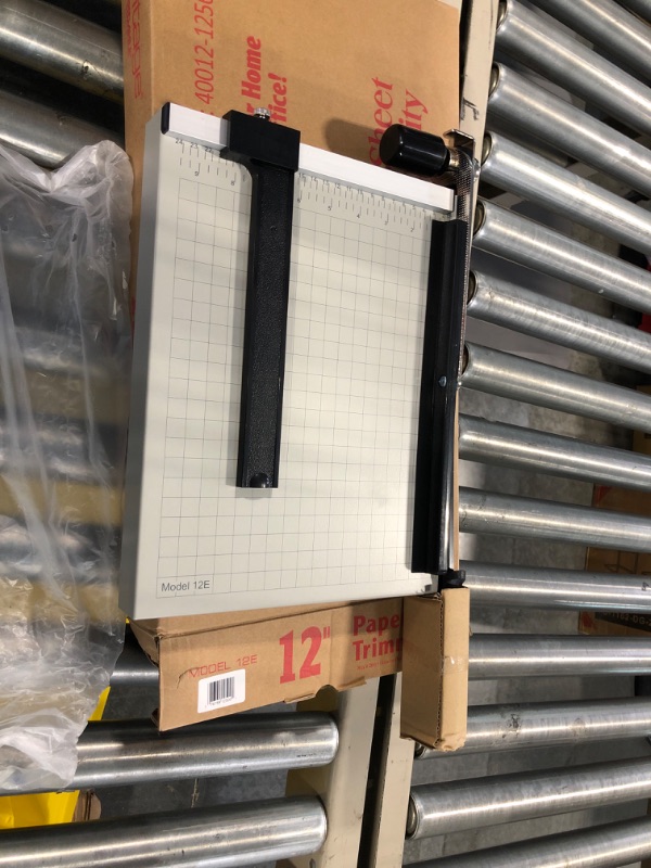 Photo 2 of Dahle 12e Vantage Paper Trimmer, 12" Cut Length, 15 Sheet, Automatic Clamp, Adjustable Guide, Metal Base with 1/2" Gridlines, Guillotine Paper Cutter Cut Length: 12"