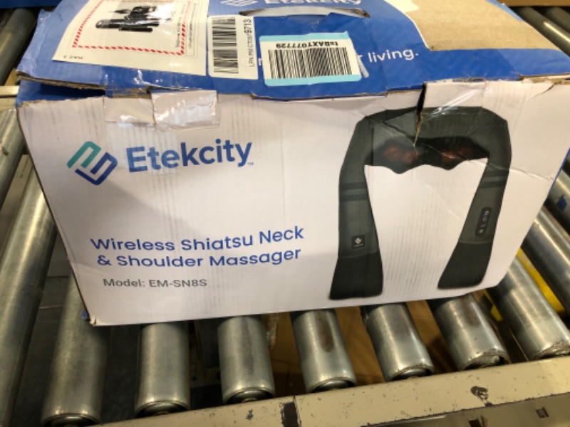 Photo 1 of Etekcity Cordless Neck and Back Massager for Pain Relief Deep Tissue, Shiatsu Shoulder Massager with Heat, Valentines Gifts for Women and Men, 3D Kneading Pillow, Home, Office and Car Use Neck Massager