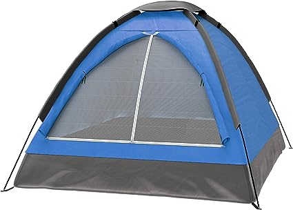 Photo 1 of 2 Person Tent – Rain Fly & Carrying Bag – Lightweight Dome Tents for Kids or Adults – Camping, Backpacking, and Hiking Gear by Wakeman Outdoors (Blue), (l) 77” x (w) 57” x (h) 40”
